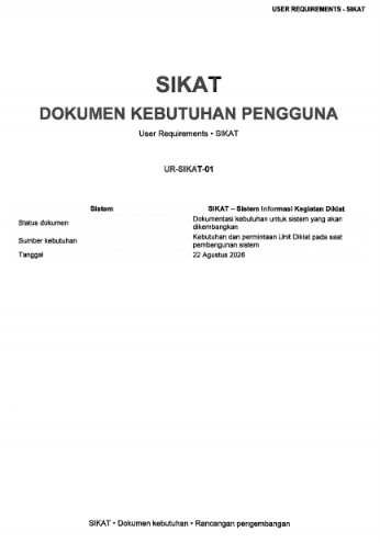 Dokumen Kebutuhan Pengguna